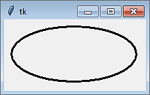 Eine Ellipse im Canvas-Widget