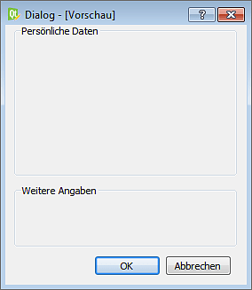 Dialog mit Groupboxen