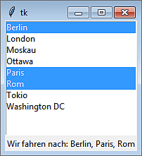 Eine Listbox mit Benutzerinteraktion