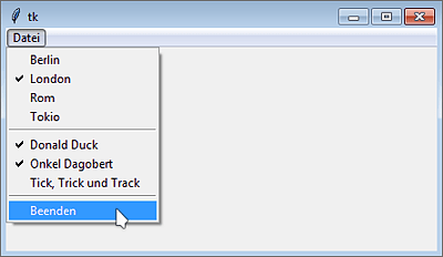 Eine komplexere Menüleiste