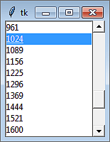 Eine Listbox mit angebundener Scrollbar