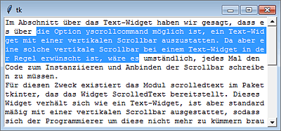 Das ScrolledText-Widget